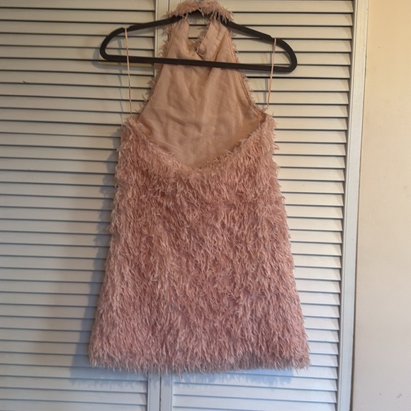 Zara FEATHERY KNIT HALTER DRESS xS - Picture 6 of 6